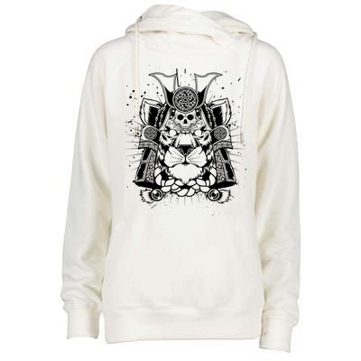 Samurai Tiger Womens Funnel Neck Pullover Hood