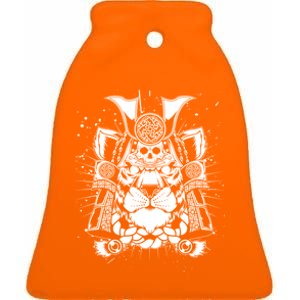 Samurai Tiger Ceramic Bell Ornament