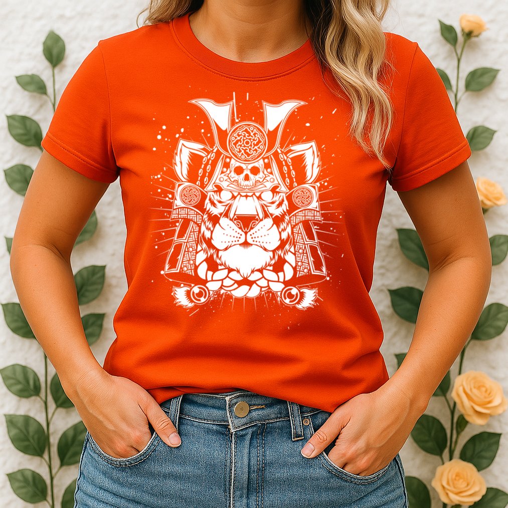 Samurai Tiger Womens T-Shirt