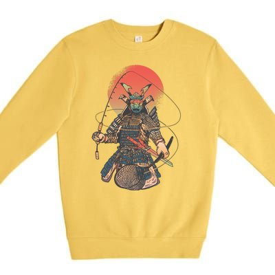 Samurai Warrior Fishing Premium Crewneck Sweatshirt