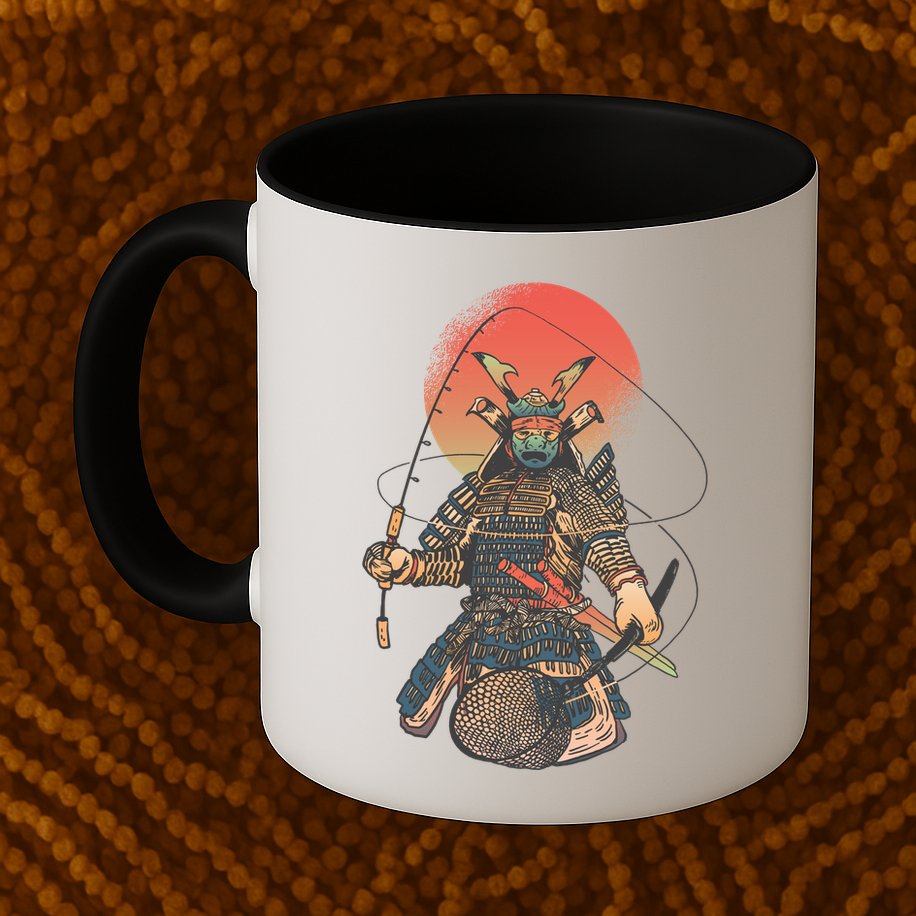Samurai Warrior Fishing Mug