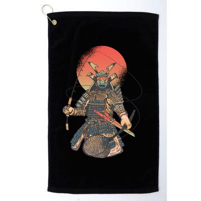Samurai Warrior Fishing Golf Towel