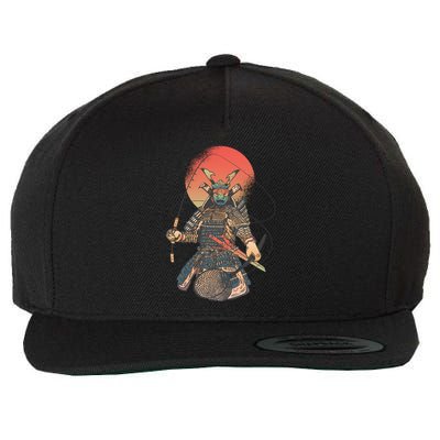 Samurai Warrior Fishing Wool Snapback Cap