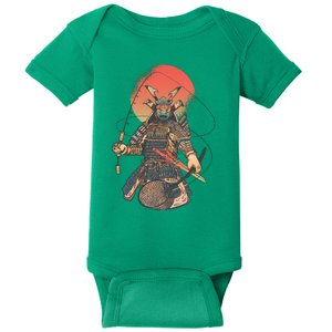 Samurai Warrior Fishing Baby Bodysuit