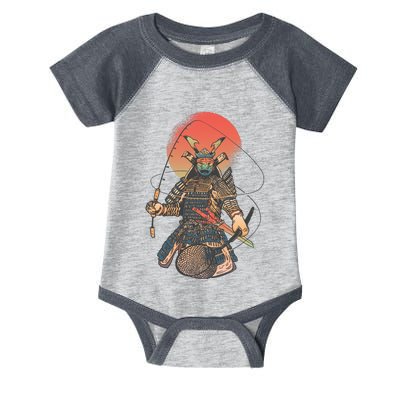 Samurai Warrior Fishing Infant Baby Jersey Bodysuit