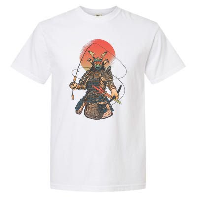 Samurai Warrior Fishing Garment-Dyed Heavyweight T-Shirt