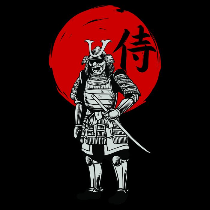 Samurai Warrior Graphic Cooling Performance Crew T-Shirt