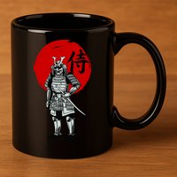 Samurai Warrior Graphic 11oz C Handle Ceramic Mug