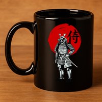 Samurai Warrior Graphic 11oz C Handle Ceramic Mug