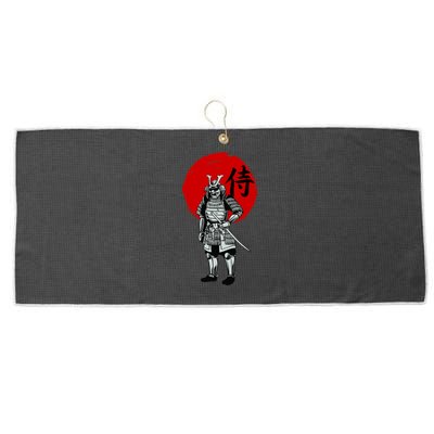 Samurai Warrior Graphic Large Microfiber Waffle Golf Towel