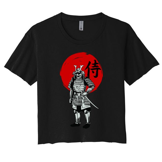 Samurai Warrior Graphic Crop Top
