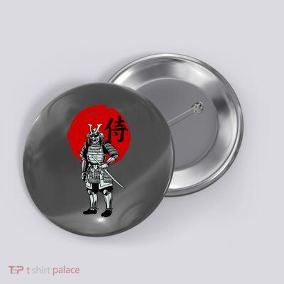 Samurai Warrior Graphic Button