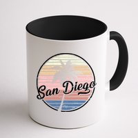 San Diego Palm Tree Vintage Retro Mug