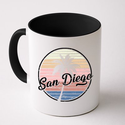San Diego Palm Tree Vintage Retro Mug