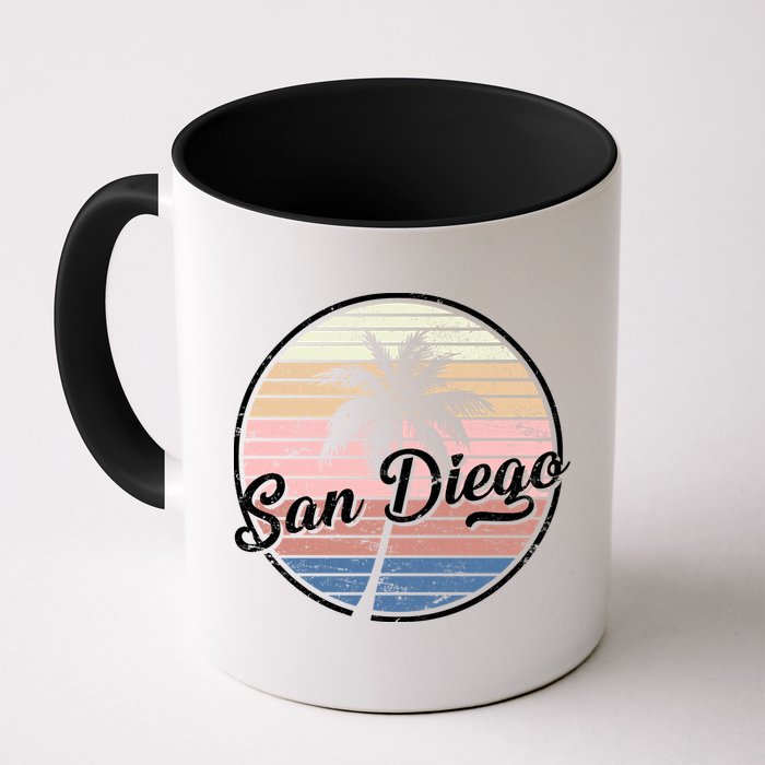 San Diego Palm Tree Vintage Retro Mug