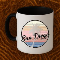 San Diego Palm Tree Vintage Retro Mug
