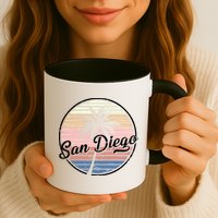 San Diego Palm Tree Vintage Retro Mug