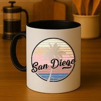 San Diego Palm Tree Vintage Retro Mug