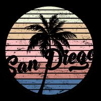 San Diego Palm Tree Vintage Retro Mug
