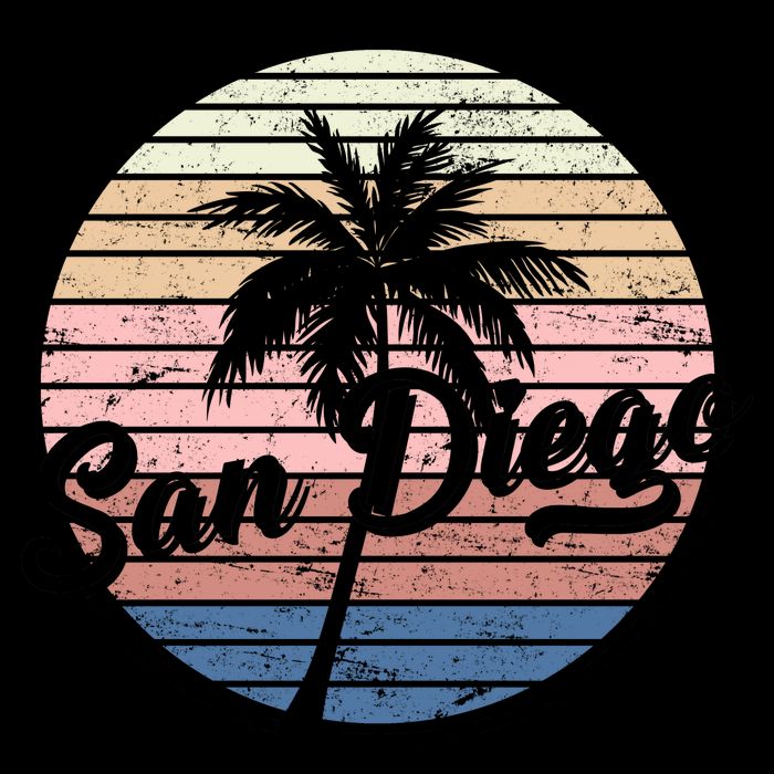 San Diego Palm Tree Vintage Retro Mug