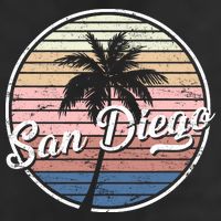 San Diego Palm Tree Vintage Retro Tumbler