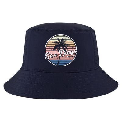 San Diego Palm Tree Vintage Retro Cool Comfort Performance Bucket Hat