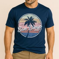 San Diego Palm Tree Vintage Retro Performance Shirt