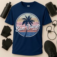 San Diego Palm Tree Vintage Retro Performance Shirt