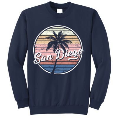 San Diego Palm Tree Vintage Retro Sweatshirt