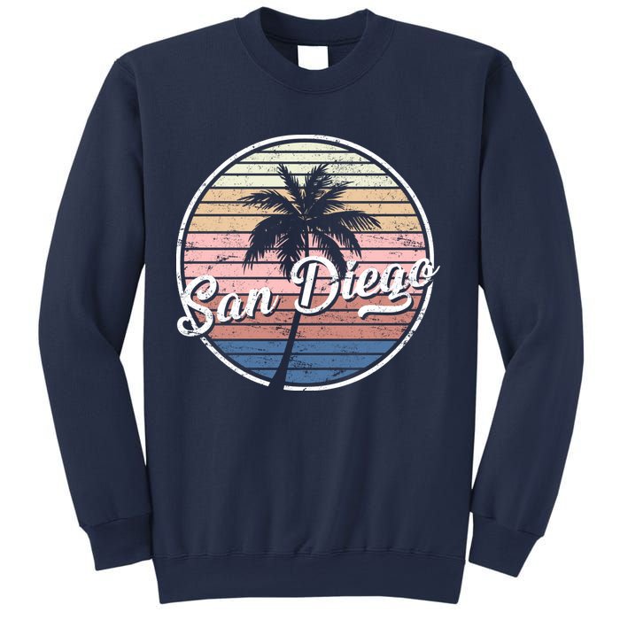 San Diego Palm Tree Vintage Retro Sweatshirt