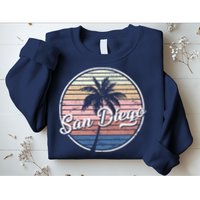 San Diego Palm Tree Vintage Retro Sweatshirt
