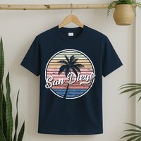 San Diego Palm Tree Vintage Retro T-Shirt