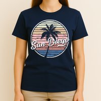 San Diego Palm Tree Vintage Retro T-Shirt
