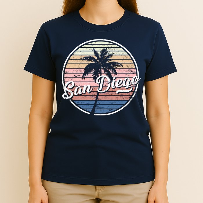 San Diego Palm Tree Vintage Retro T-Shirt