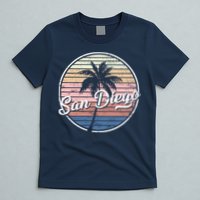 San Diego Palm Tree Vintage Retro T-Shirt