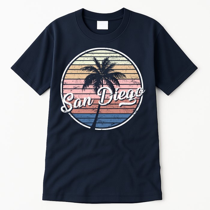 San Diego Palm Tree Vintage Retro Tall T-Shirt