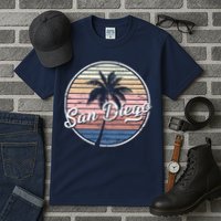 San Diego Palm Tree Vintage Retro Tall T-Shirt
