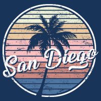 San Diego Palm Tree Vintage Retro 16 in Basic Backpack