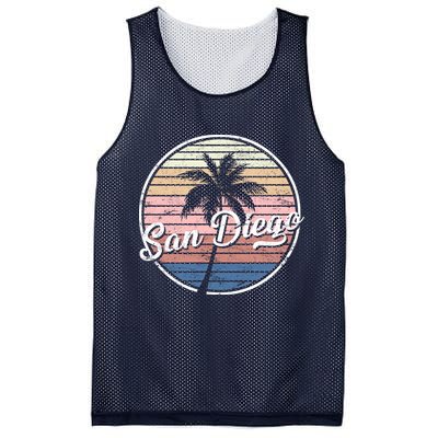 San Diego Palm Tree Vintage Retro Mesh Reversible Basketball Jersey Tank