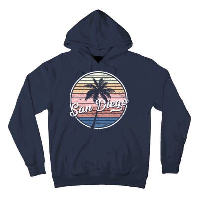 San Diego Palm Tree Vintage Retro Tall Hoodie