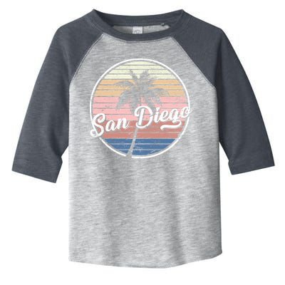 San Diego Palm Tree Vintage Retro Toddler Fine Jersey T-Shirt