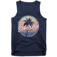 San Diego Palm Tree Vintage Retro Tank Top
