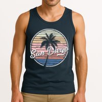 San Diego Palm Tree Vintage Retro Tank Top