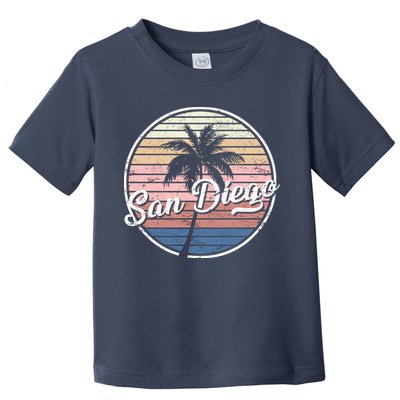 San Diego Palm Tree Vintage Retro Toddler T-Shirt