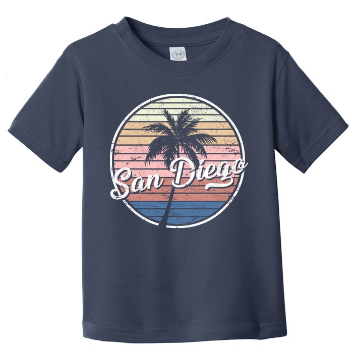 San Diego Palm Tree Vintage Retro Toddler T-Shirt