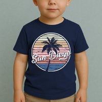 San Diego Palm Tree Vintage Retro Toddler T-Shirt