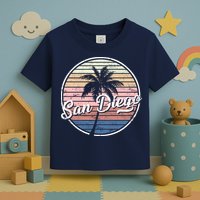 San Diego Palm Tree Vintage Retro Toddler T-Shirt