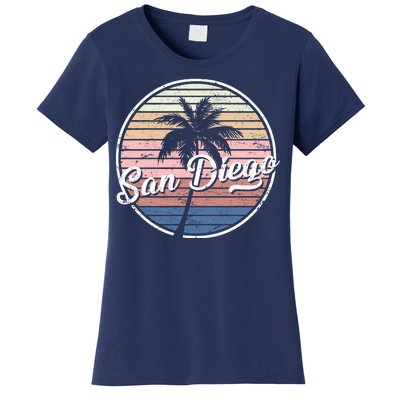 San Diego Palm Tree Vintage Retro Women's T-Shirt