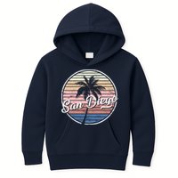 San Diego Palm Tree Vintage Retro Kids Hoodie