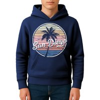 San Diego Palm Tree Vintage Retro Kids Hoodie